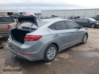 2017 Hyundai Elantra SE with VIN 5NPD74LF8HH149548, listed as a IAAI auction lot 41593452 with 153,712 mi miles. Bid and sale history available at carsss.com. Image 4.