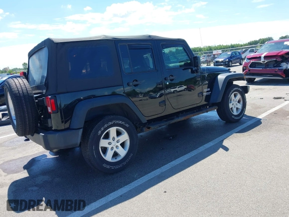 2017 Jeep Wrangler Unlimited Sport with VIN 1C4BJWDG7HL544974, listed as a IAAI auction lot 42603521 with 96,878 mi miles and . Bid and sale history available at DreamBid. Image 4.