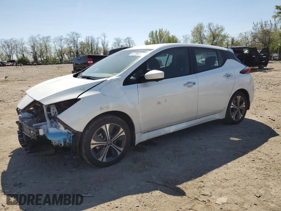2022 Nissan LEAF SV Plus with VIN 1N4BZ1CV7NC552764, listed as a Copart auction lot 53708515 with 25,294 mi miles and Salvage title. Bid and sale history available at DreamBid. Image 1.