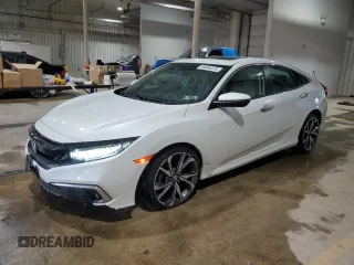 2020 Honda Civic Sedan Touring with VIN 19XFC1F96LE203872, listed as a Copart auction lot 46944375 with 72,000 mi miles and Salvage Title. Bid and sale history available at carsss.com. Image 1.