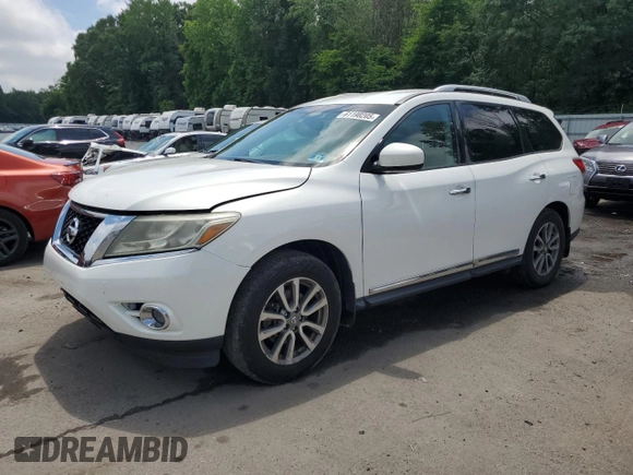2014 Nissan Pathfinder SL with VIN 5N1AR2MM2EC662215, listed as a Copart auction lot 61198205 with 152,409 mi miles and Salvage title. Bid and sale history available at DreamBid. Image 1.
