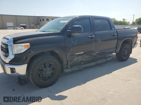 2014 Toyota Tundra SR5 with VIN 5TFEM5F17EX076045, listed as a Copart auction lot 53031285 with 104,783 mi miles and Salvage title. Bid and sale history available at DreamBid. Image 1.