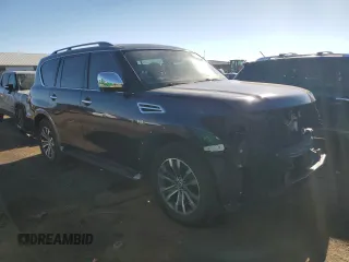 2019 Nissan Armada SV with VIN JN8AY2NCXK9581912, listed as a Copart auction lot 80645444 with 69,898 mi miles and Salvage Title. Bid and sale history available at carsss.com. Image 4.