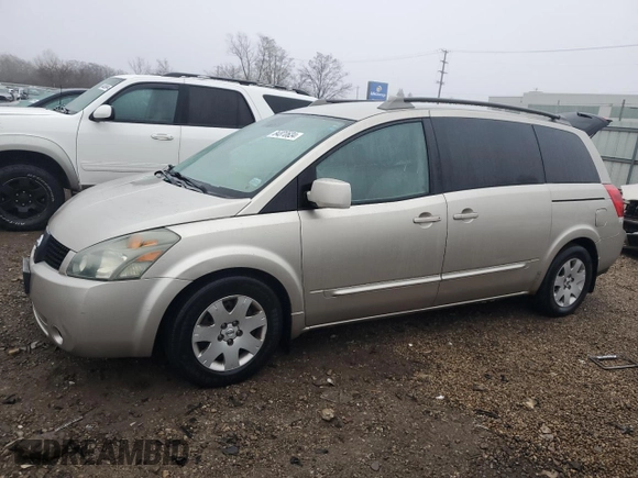 2005 Nissan Quest SL with VIN 5N1BV28U85N101774, listed as a Copart auction lot 84870634 with 118,181 mi miles and Salvage Title. Bid and sale history available at carsss.com. Image 1.