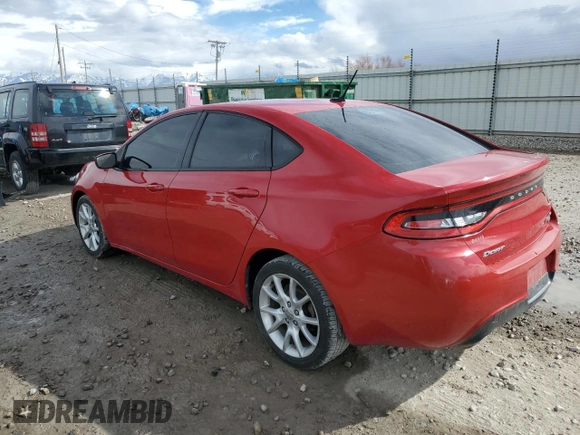 2013 Dodge Dart SXT with VIN 1C3CDFBH8DD641326, listed as a Copart auction lot 47067685 with 107,618 mi miles and Salvage Title. Bid and sale history available at carsss.com. Image 2.