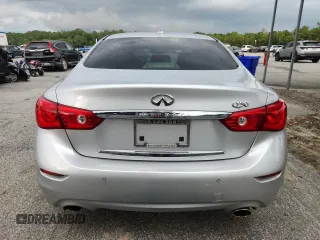 2014 Infiniti Q50 Premium with VIN JN1BV7AP4EM671611, listed as a Copart auction lot 63698505 with 134,904 mi miles and Salvage title. Bid and sale history available at DreamBid. Image 6.