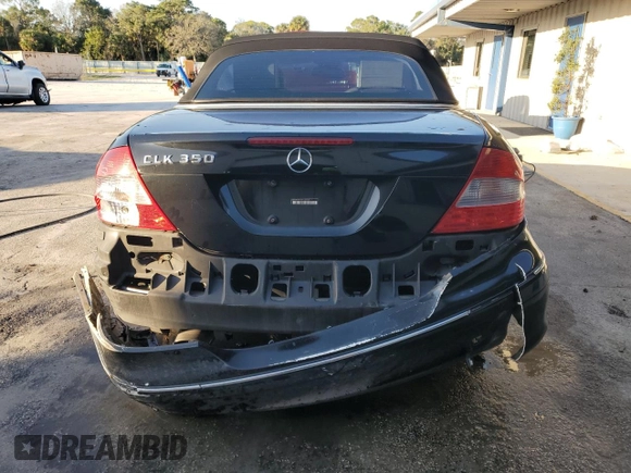 2009 Mercedes-Benz CLK 350 with VIN WDBTK56F19T103518, listed as a Copart auction lot 44406055 with 145,634 mi miles and Salvage title. Bid and sale history available at DreamBid. Image 6.