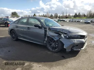 2024 Honda Civic Sport with VIN 2HGFE2F56RH567575, listed as a Copart auction lot 47966245 with 14,998 mi miles and Salvage Title. Bid and sale history available at DreamBid. Image 4.
