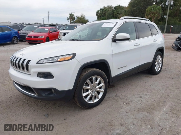 2016 Jeep Cherokee Limited with VIN 1C4PJMDB6GW170207, listed as a IAAI auction lot 41346028 with 115,525 mi miles and . Bid and sale history available at DreamBid. Image 17.