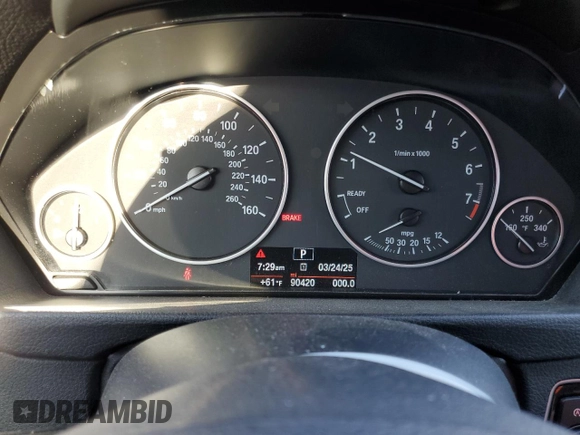 2015 BMW 3 Series 328i with VIN WBA3C1C52FP853191, listed as a Copart auction lot 49509475 with 90,420 mi miles and Salvage title. Bid and sale history available at DreamBid. Image 9.