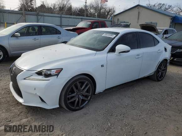 2015 Lexus IS 350 with VIN JTHBE1D21F5022692, listed as a Copart auction lot 85035384 with 87,443 mi miles and Salvage Title. Bid and sale history available at DreamBid. Image 1.