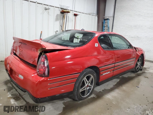 2004 Chevrolet Monte Carlo SS Supercharged z VIN 2G1WZ121849329254, wystawiony jako Copart lot #44712075 z przebiegiem 19 307 mil mil oraz Szkoda całkowita • Salvage title. Historia ofert i sprzedaży dostępna na DreamBid. Obrazek 3.