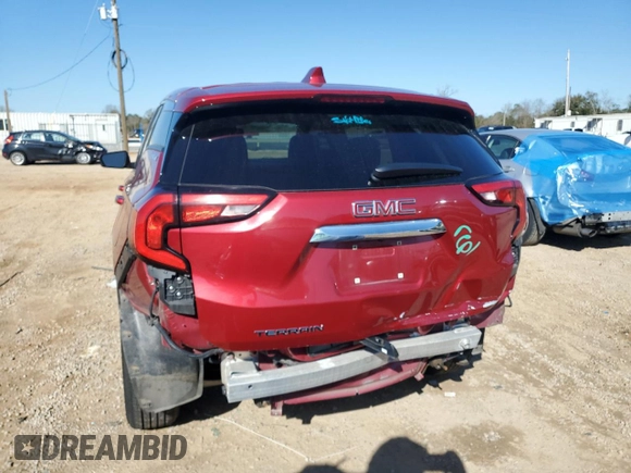 2020 GMC Terrain SLE with VIN 3GKALMEVXLL186911, listed as a Copart auction lot 48308735 with 53,941 mi miles and Salvage Title. Bid and sale history available at carsss.com. Image 6.