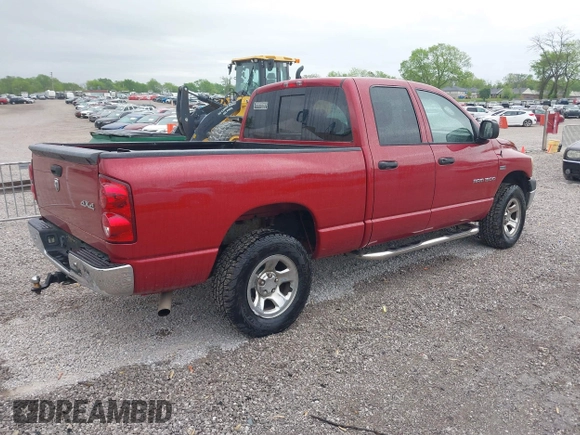 2007 Dodge 1500 SLT with VIN 1D7HU18297J609097, listed as a IAAI auction lot 42059868 with 34,884 mi miles. Bid and sale history available at carsss.com. Image 4.