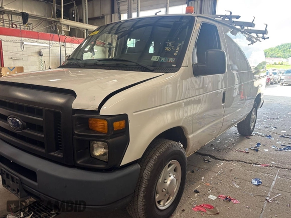 2012 Ford Econoline Cargo Commercial with VIN 1FTNE2EL1CDB21042, listed as a IAAI auction lot 42679263 with 90,458 mi miles and . Bid and sale history available at DreamBid. Image 15.