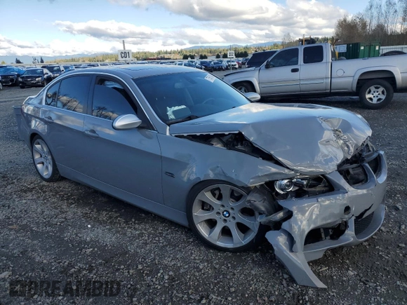 2007 BMW 3 Series 335i with VIN WBAVB73577KY60876, listed as a Copart auction lot 77561104 with Not provided miles and Salvage title. Bid and sale history available at DreamBid. Image 4.