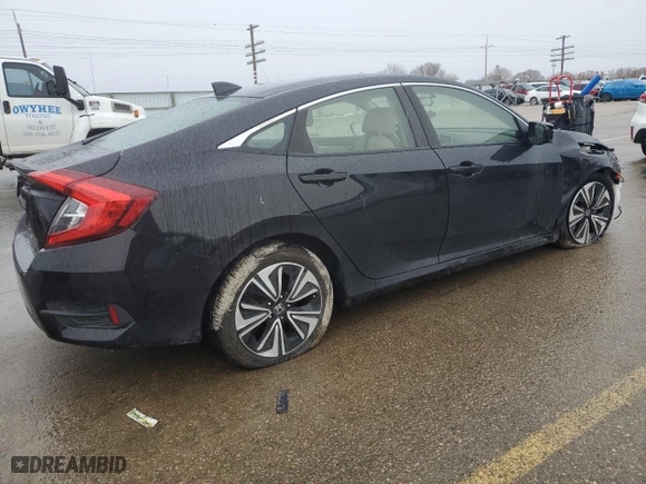 2018 Honda Civic Sedan EX-T with VIN JHMFC1F36JX010967, listed as a Copart auction lot 45357525 with 55,804 mi miles and Salvage Title. Bid and sale history available at carsss.com. Image 3.