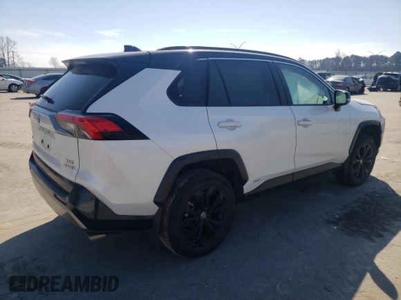 2024 Toyota RAV4 Hybrid XSE with VIN 4T3E6RFV6RU175440, listed as a Copart auction lot 46727855 with 9,112 mi miles and Salvage Title. Bid and sale history available at DreamBid. Image 3.