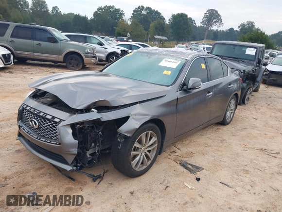 2021 Infiniti Q50 3.0t LUXE with VIN JN1EV7BP9MM700224, listed as a IAAI auction lot 40405893 with 62,531 mi miles. Bid and sale history available at carsss.com. Image 2.