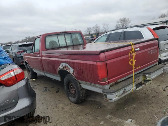 1995 Ford F-150 with VIN 1FTDF15Y6SLB57439, listed as a Copart auction lot 44136335 with 186,438 mi miles and Clean Title. Bid and sale history available at carsss.com. Image 2.