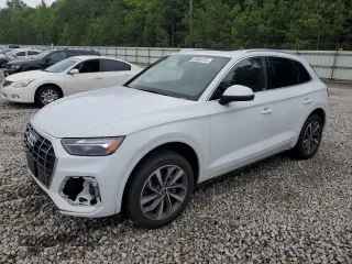 2021 Audi Q5 Premium Plus with VIN WA1BAAFY1M2017872, listed as a Copart auction lot 59964725 with 58,694 mi miles and Salvage title. Bid and sale history available at DreamBid. Image 1.