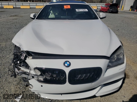 2014 BMW 6 Series 650i with VIN WBA6B2C58ED129575, listed as a Copart auction lot 48711525 with 78,681 mi miles and Salvage Title. Bid and sale history available at carsss.com. Image 5.