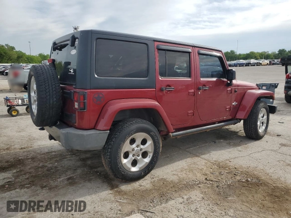 2013 Jeep Wrangler Unlimited Freedom z VIN 1C4BJWDG7DL582764, wystawiony jako Copart lot #54133275 z przebiegiem 183 507 mil mil oraz Szkoda całkowita • Salvage title. Historia ofert i sprzedaży dostępna na DreamBid. Obrazek 3.