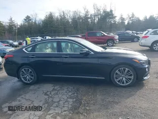 2018 Genesis G80 3.8L with VIN KMHGN4JE0JU246022, listed as a IAAI auction lot 41855219 with 106,277 mi miles. Bid and sale history available at carsss.com. Image 13.