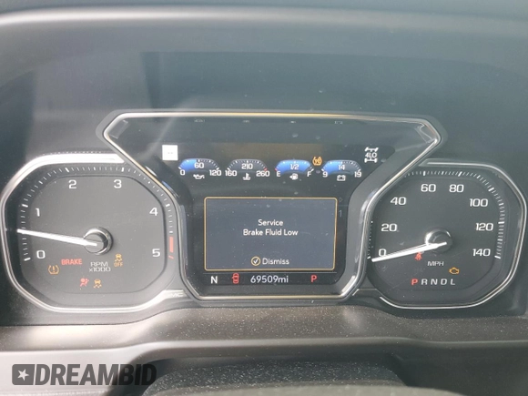 2020 GMC Sierra 2500HD Denali z VIN 1GT49REY7LF319360, wystawiony jako Copart lot #59770565 z przebiegiem 69 509 mil mil oraz Nie do naprawy • Non repairable. Historia ofert i sprzedaży dostępna na DreamBid. Obrazek 9.