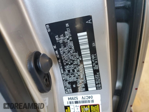 2010 Toyota Sienna XLE with VIN 5TDYK4CCXAS323450, listed as a Copart auction lot 62491545 with 220,121 mi miles and Salvage title. Bid and sale history available at DreamBid. Image 13.