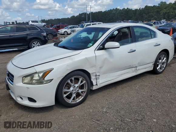 2012 Nissan Maxima SV with VIN 1N4AA5AP1CC801345, listed as a Copart auction lot 64790045 with Not provided miles and Salvage title. Bid and sale history available at DreamBid. Image 1.