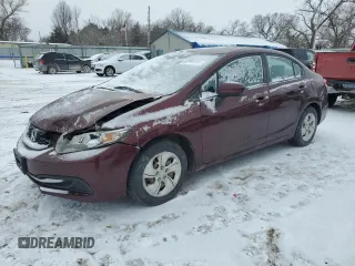2014 Honda Civic Sedan LX with VIN 19XFB2F56EE057966, listed as a Copart auction lot 87998545 with 127,879 mi miles and Salvage Title. Bid and sale history available at carsss.com. Image 1.