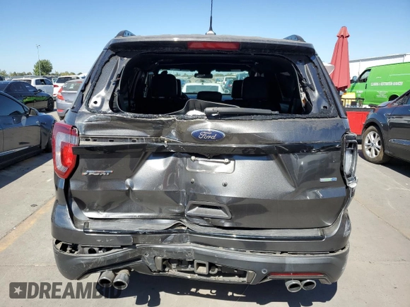 2018 Ford Explorer Sport with VIN 1FM5K8GT4JGC07574, listed as a Copart auction lot 72860404 with 18,563 mi miles and Salvage title. Bid and sale history available at DreamBid. Image 6.