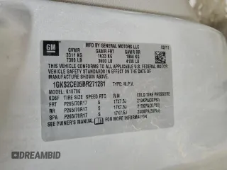 2011 GMC Yukon SLT with VIN 1GKS2CE05BR271281, listed as a Copart auction lot 45723165 with 235,095 mi miles and Salvage title. Bid and sale history available at DreamBid. Image 14.