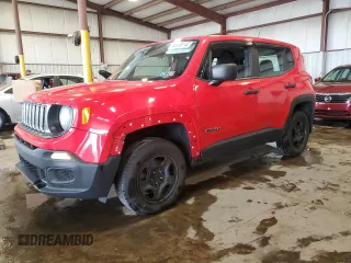 2018 Jeep Renegade Upland z VIN ZACCJBAB2JPJ50593, wystawiony jako Copart lot #60989745 z przebiegiem 55 054 mil mil oraz Szkoda całkowita • Salvage title. Historia ofert i sprzedaży dostępna na DreamBid. Obrazek 1.