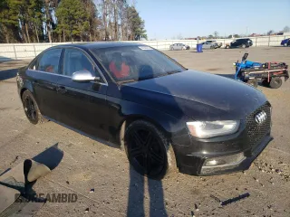 2014 Audi S4 Premium Plus with VIN WAUDGAFL0EA020770, listed as a Copart auction lot 44546215 with 137,426 mi miles and Salvage Title. Bid and sale history available at carsss.com. Image 4.