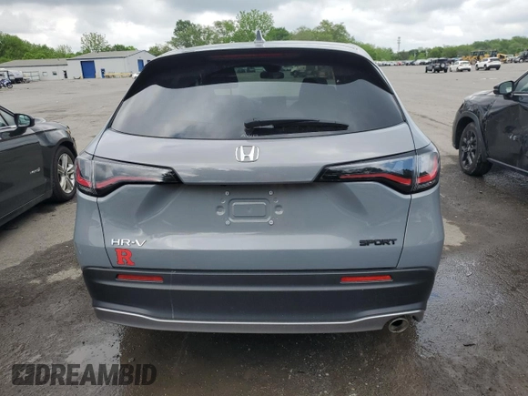 2024 Honda HR-V Sport with VIN 3CZRZ2H58RM742241, listed as a Copart auction lot 57434785 with 9,300 mi miles and Salvage title. Bid and sale history available at DreamBid. Image 6.