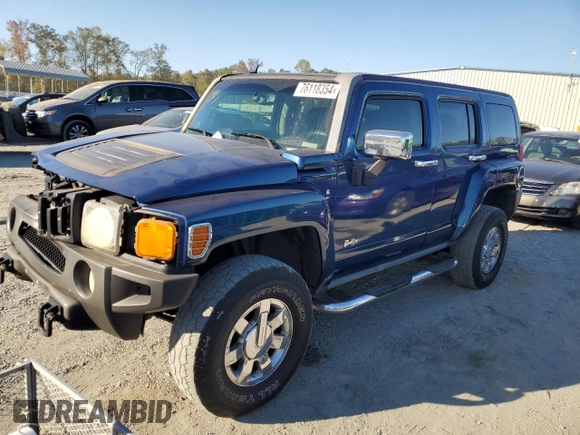 2006 Hummer H3 with VIN 5GTDN136468286608, listed as a Copart auction lot 76118354 with 247,067 mi miles and Salvage Title. Bid and sale history available at carsss.com. Image 1.