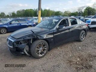 2017 Infiniti Q50 Signature Edition z VIN JN1EV7AR0HM837674, wystawiony jako Copart lot #55260355 z przebiegiem 59 097 mil mil oraz Szkoda całkowita • Salvage title. Historia ofert i sprzedaży dostępna na DreamBid. Obrazek 1.