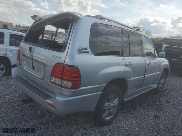 2006 Lexus LX 470 with VIN JTJHT00W764003765, listed as a Copart auction lot 51505365 with 219,392 mi miles and Salvage Title. Bid and sale history available at carsss.com. Image 3.