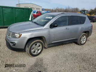 2015 Jeep Compass Sport with VIN 1C4NJCBA9FD104823, listed as a Copart auction lot 43799545 with 101,650 mi miles and Salvage Title. Bid and sale history available at carsss.com. Image 1.