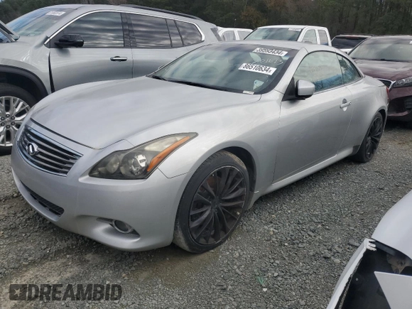 2012 Infiniti G37 Convertible with VIN JN1CV6FE7CM201673, listed as a Copart auction lot 86510634 with 140,067 mi miles and Salvage Title. Bid and sale history available at carsss.com. Image 1.