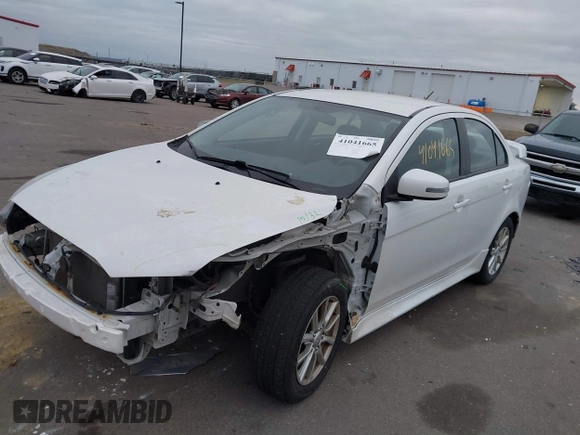 2016 Mitsubishi Lancer SE with VIN JA32V2FWXGU003619, listed as a IAAI auction lot 41041665 with 98,627 mi miles. Bid and sale history available at carsss.com. Image 2.