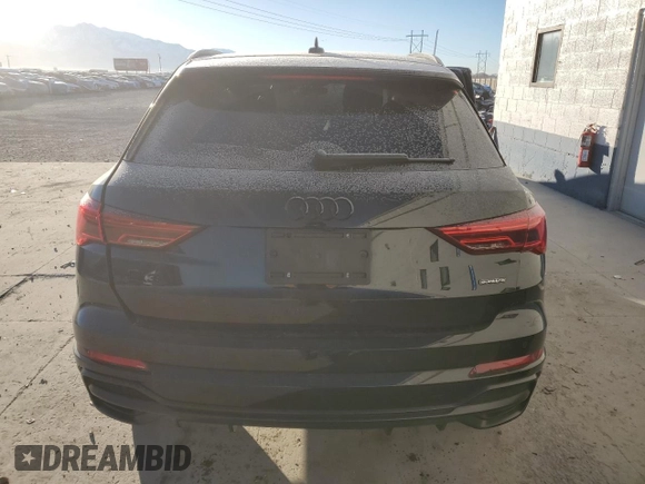 2022 Audi Q3 S line Premium Plus with VIN WA1EECF36N1019786, listed as a Copart auction lot 42395245 with 23,851 mi miles and Salvage Title. Bid and sale history available at carsss.com. Image 6.