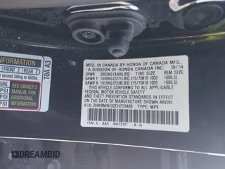 2014 Honda CR-V LX with VIN 2HKRM4H32EH719469, listed as a IAAI auction lot 41339991 with 89,935 mi miles. Bid and sale history available at carsss.com. Image 9.