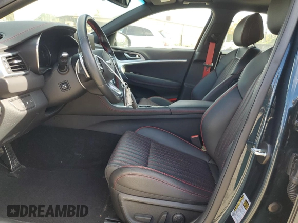 2023 Genesis G70 2.0T with VIN KMTG34TA5PU112928, listed as a Copart auction lot 74965654 with 17,963 mi miles and Salvage Title. Bid and sale history available at carsss.com. Image 7.