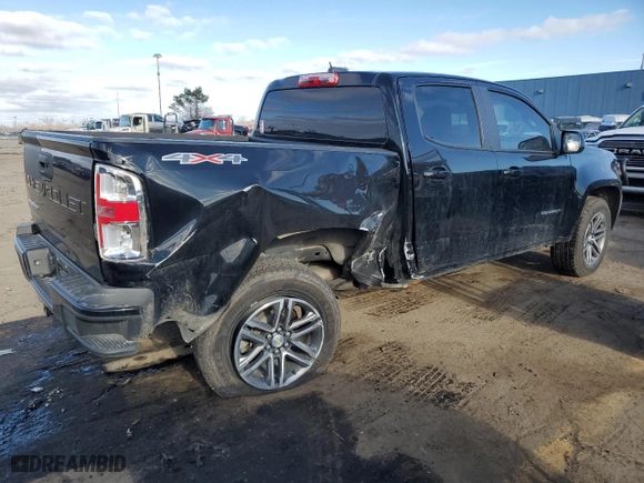 2021 Chevrolet Colorado 4WD Work Truck with VIN 1GCGTBEN6M1112839, listed as a Copart auction lot 86328764 with 64,256 mi miles and Salvage Title. Bid and sale history available at carsss.com. Image 3.
