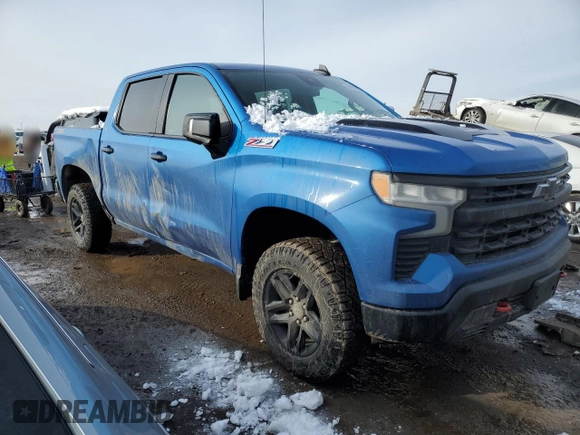 2022 Chevrolet Silverado 1500 LT Trail Boss with VIN 3GCUDFEDXNG596886, listed as a Copart auction lot 44925675 with 18,486 mi miles and Salvage Title. Bid and sale history available at DreamBid. Image 4.