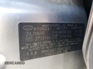2005 Hyundai XG with VIN KMHFU45E05A425533, listed as a Copart auction lot 59055494 with 157,456 mi miles and Salvage Title. Bid and sale history available at carsss.com. Image 14.
