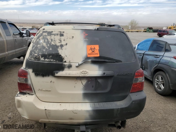 2006 Toyota Highlander w/3rd Row with VIN JTEEP21A460154977, listed as a Copart auction lot 48051865 with 0 mi miles and Salvage Title. Bid and sale history available at carsss.com. Image 6.